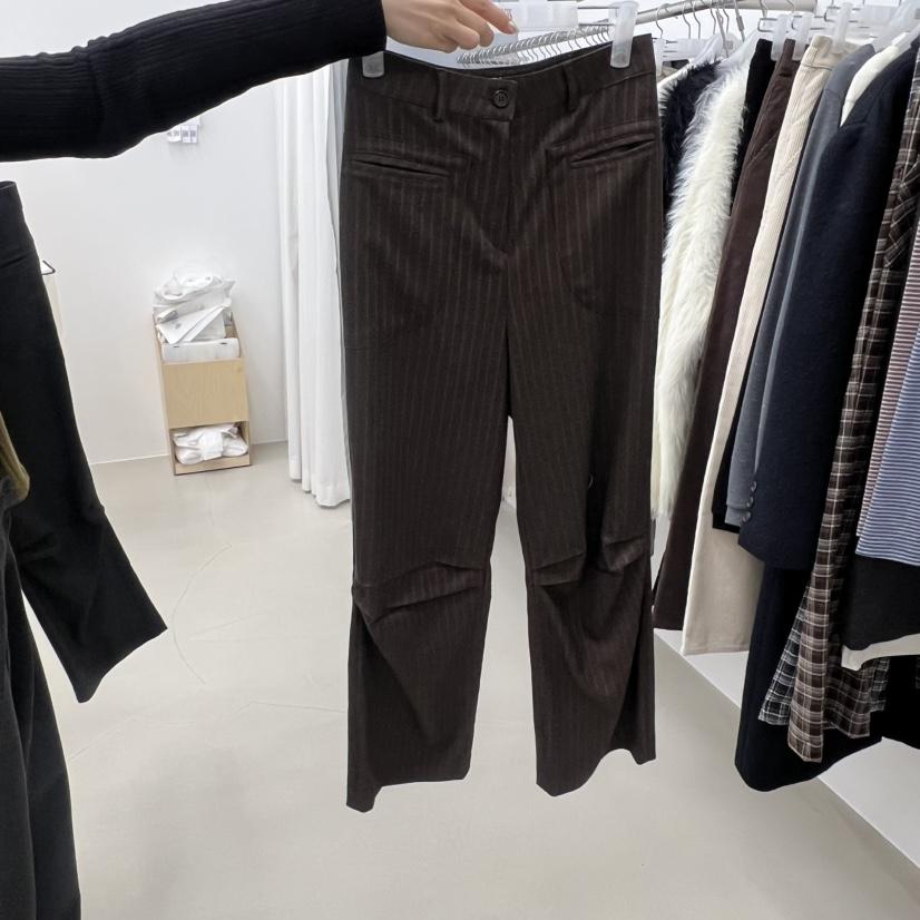 STAINLESS東大門㊣直郵女士新款熱賣25秋冬人氣推薦休閑褲條紋STAINLESS休閑褲