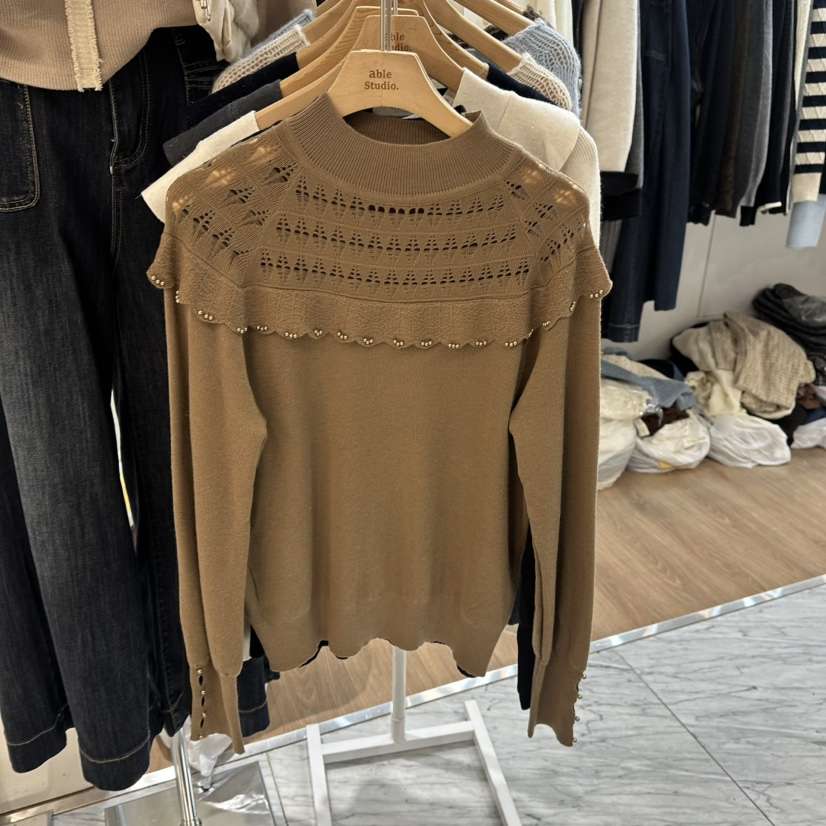 ABLESTUDIO韓國代購㊣女士新款真品25秋冬時尚熱賣職業針織衫ABLESTUDIO針織衫