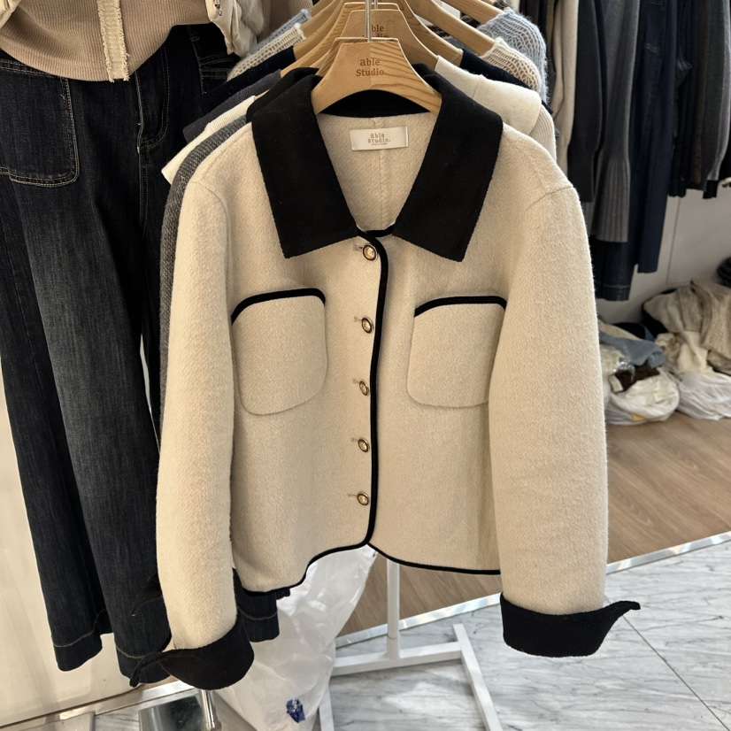 ABLESTUDIO韓國直郵㊣女裝新款推薦真品25秋冬職業夾克手工ABLESTUDIO夾克