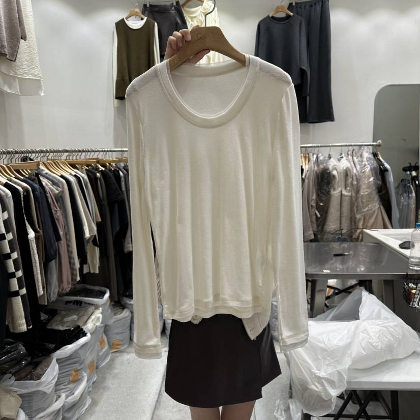 G.I-L東大門㊣代購女士新款推薦人氣休閑職業長袖T恤羊毛G.I-L長袖T恤