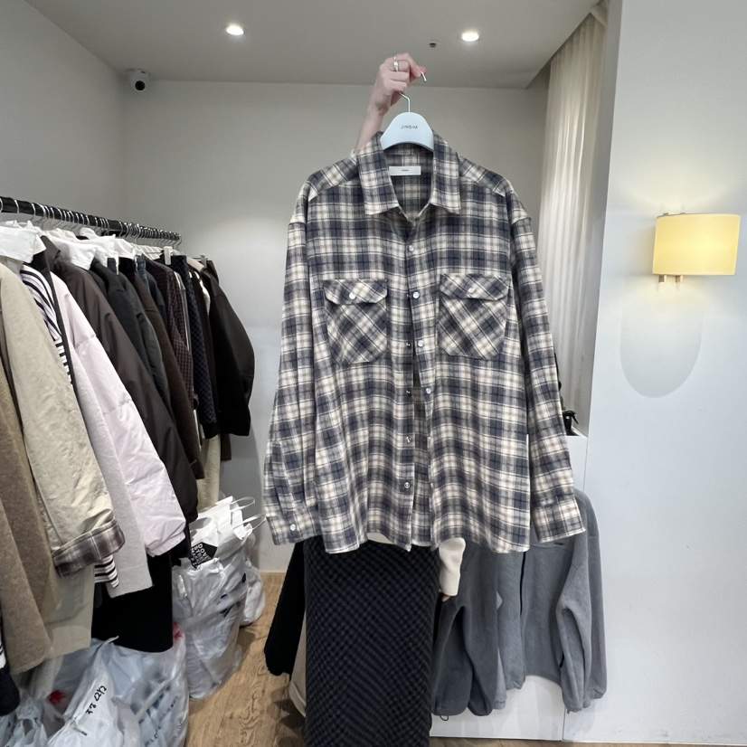 JINSIM韓國代購㊣女裝新品休閑25秋冬職業推薦熱賣襯衫蕾絲衫JINSIM襯衫/蕾絲衫