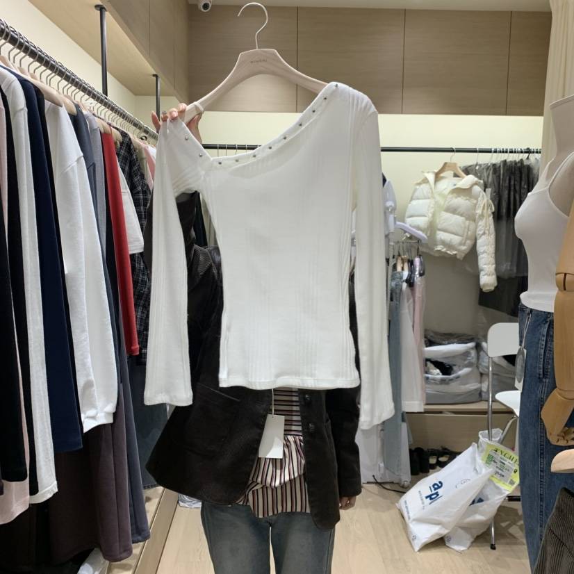 MEMOIRE韓國代購㊣女士新款時尚職業熱賣休閑人氣推薦長袖T恤MEMOIRE長袖T恤