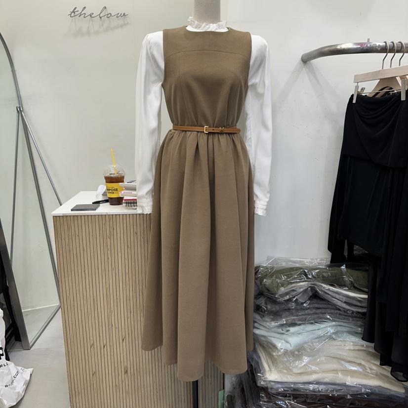 THE LOW東大門㊣直郵女士新品人氣推薦職業連衣裙不含腰帶THE LOW連衣裙
