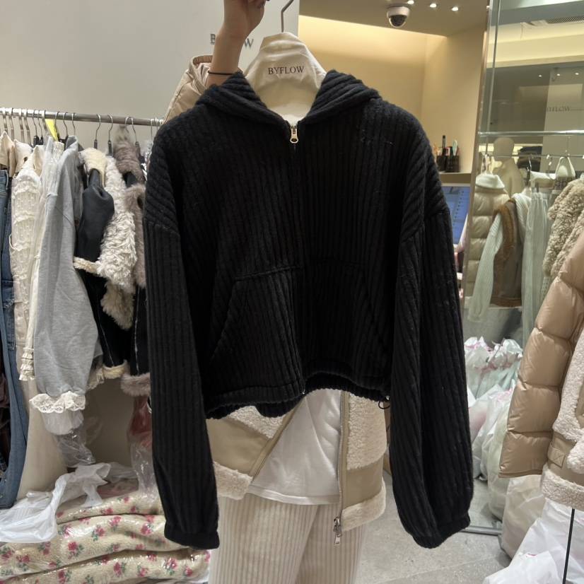 BY FLOW韓國直郵㊣女士新品熱賣職業時尚25秋冬夾克安哥拉BY FLOW夾克