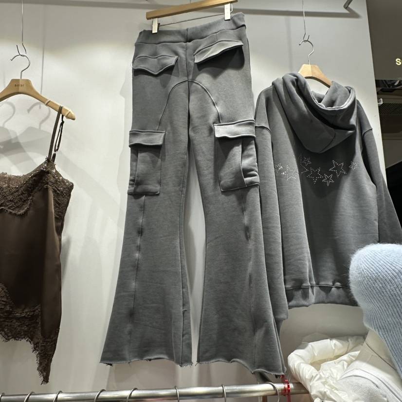 SOLAR東大門㊣直郵女裝新款真品推薦人氣25秋冬熱賣休閑褲加絨SOLAR休閑褲