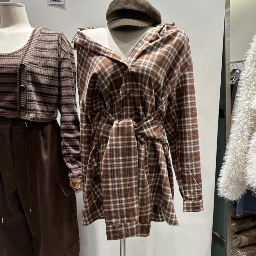 BAIE.38韓國直郵㊣女士新品休閑真品熱賣時尚推薦連衣裙格子BAIE.38連衣裙