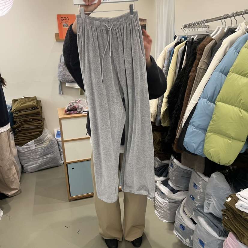 ARE韓國代購㊣女士新款人氣推薦真品25秋冬休閑休閑褲天鵝絨ARE YOU/ARE休閑褲