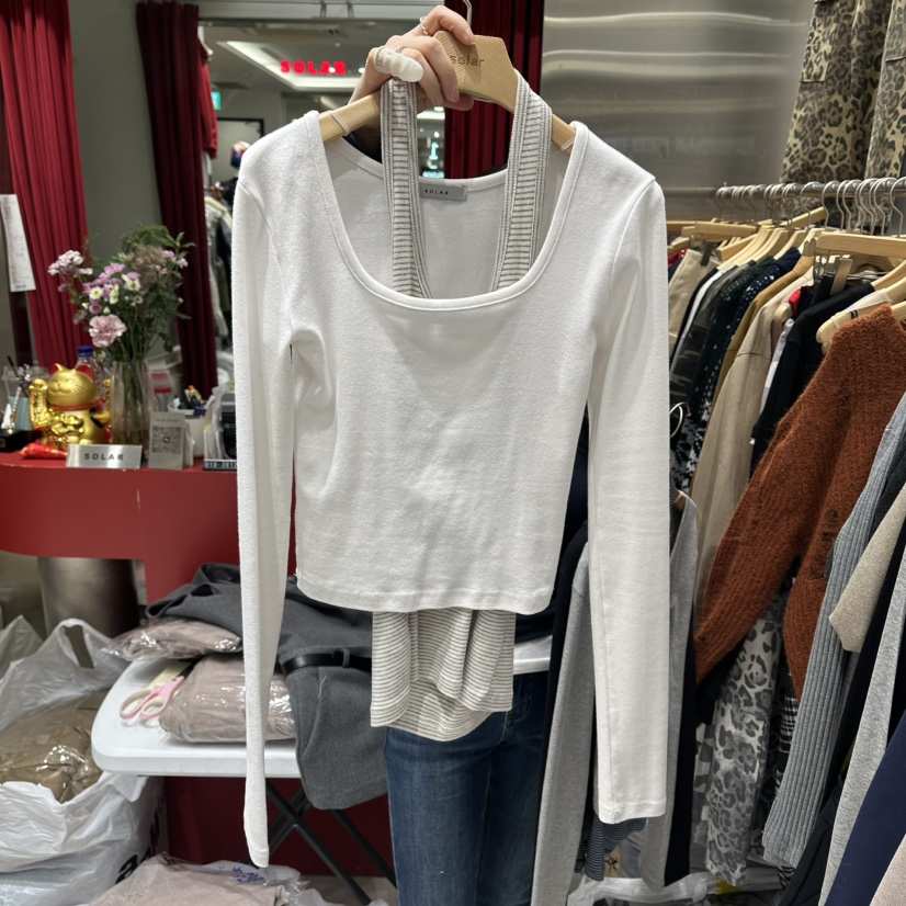 SOLAR韓國代購㊣女士新品職業時尚25秋冬真品人氣套裝奶油色SOLAR套裝