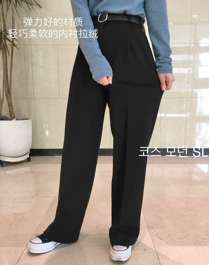 BUT東大門㊣代購女士新款25秋冬時尚真品休閑褲不含腰帶加絨button休閑褲