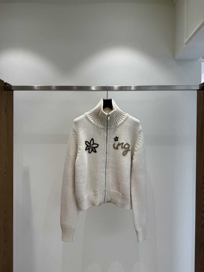 FIFO東大門㊣實拍女裝新品職業熱賣25秋冬推薦針織衫手工刺繡FIFO針織衫