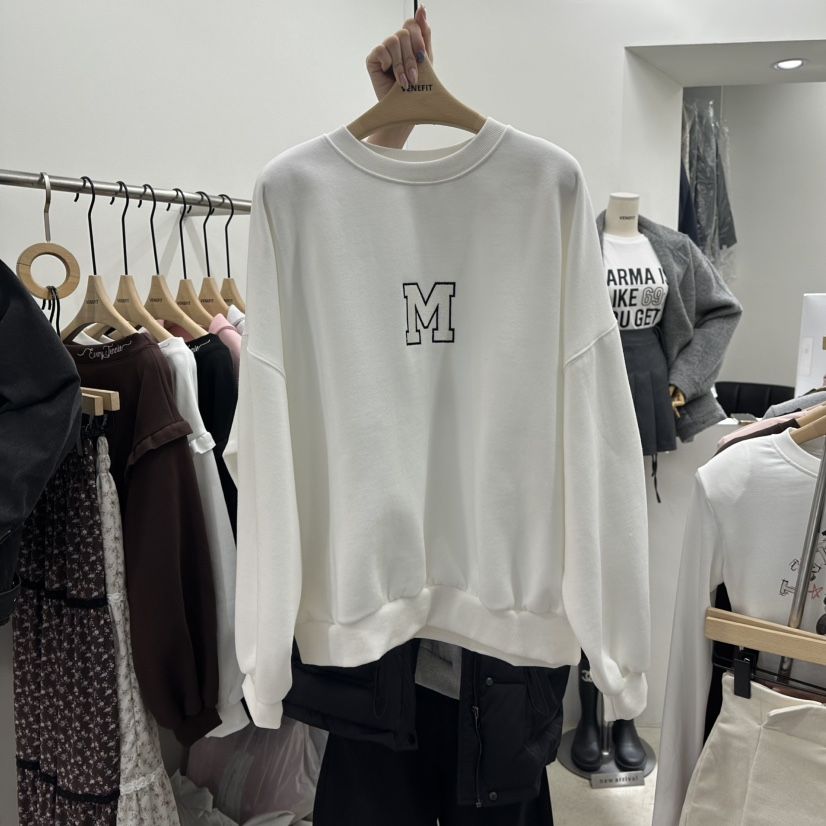 VENEFIT東大門㊣代購女裝新品人氣時尚真品職業衛衣加絨刺繡VENEFIT/JENNIE衛衣