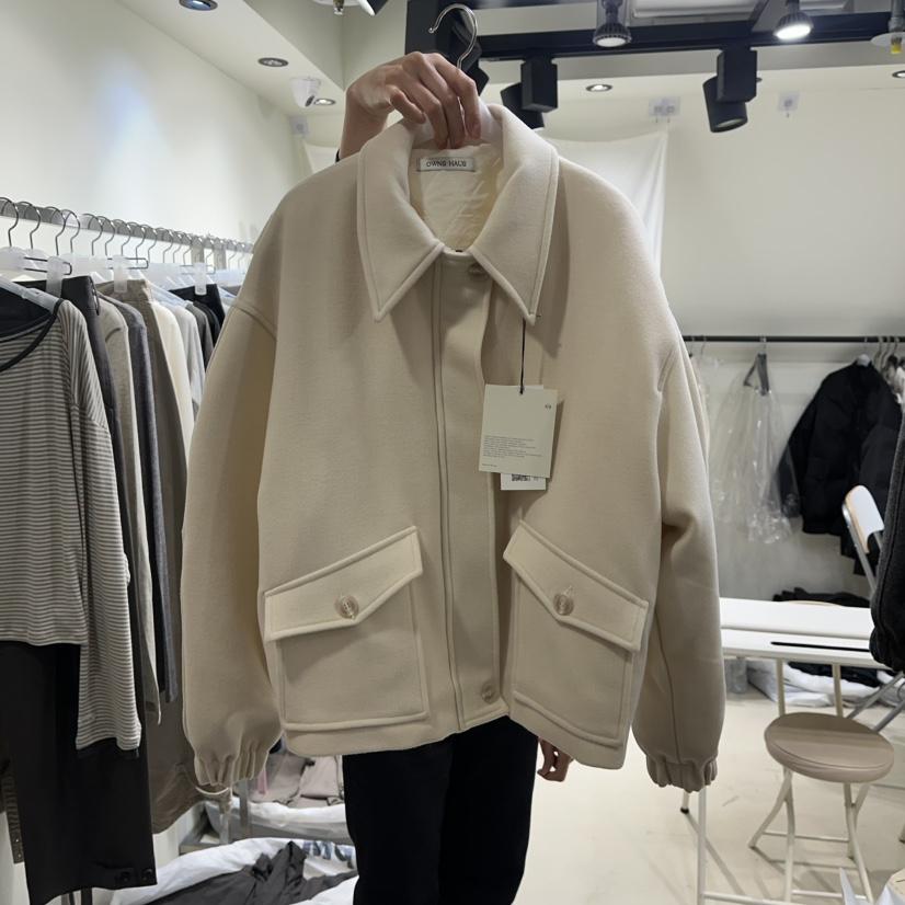 OWNS韓國代購㊣女士新款真品時尚人氣25秋冬推薦職業短款大衣OWNS HAUS短款大衣