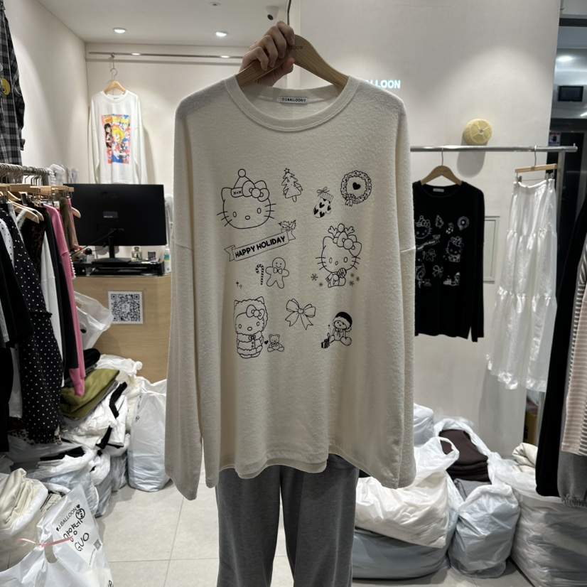 J.BALLOON東大門㊣實拍女士新款25秋冬真品職業推薦長袖T恤J.BALLOON長袖T恤
