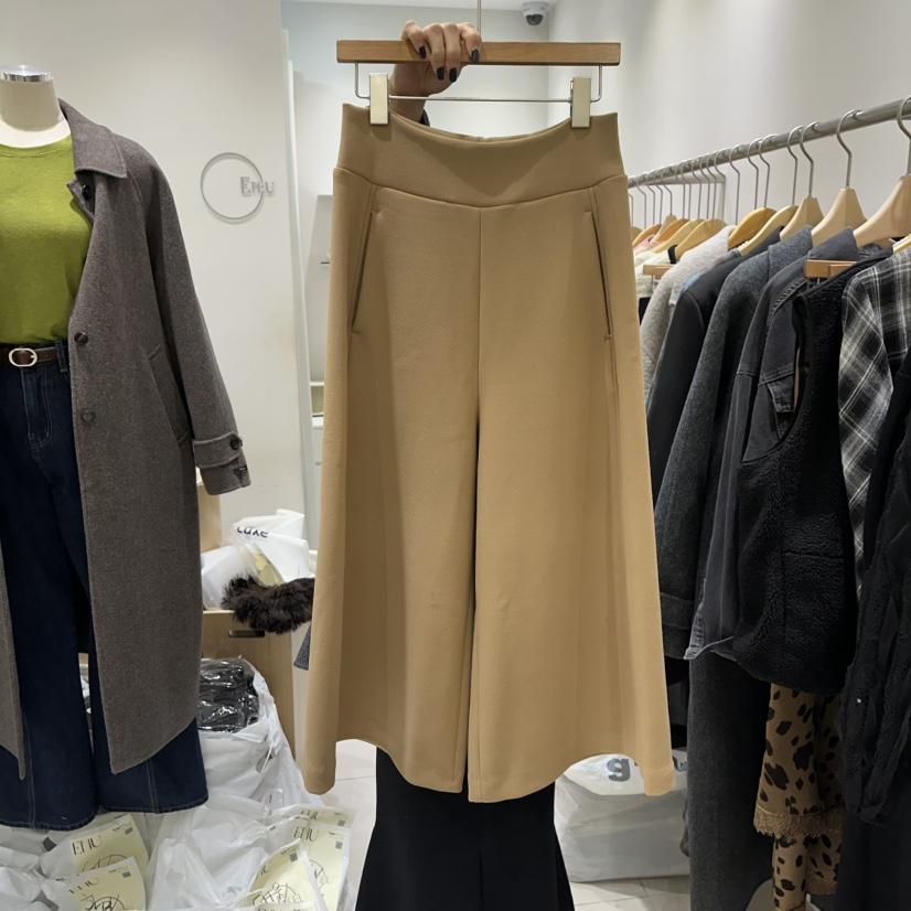 EN.U韓國代購㊣女士新款25秋冬人氣時尚熱賣職業休閑褲抓絨EN.U休閑褲