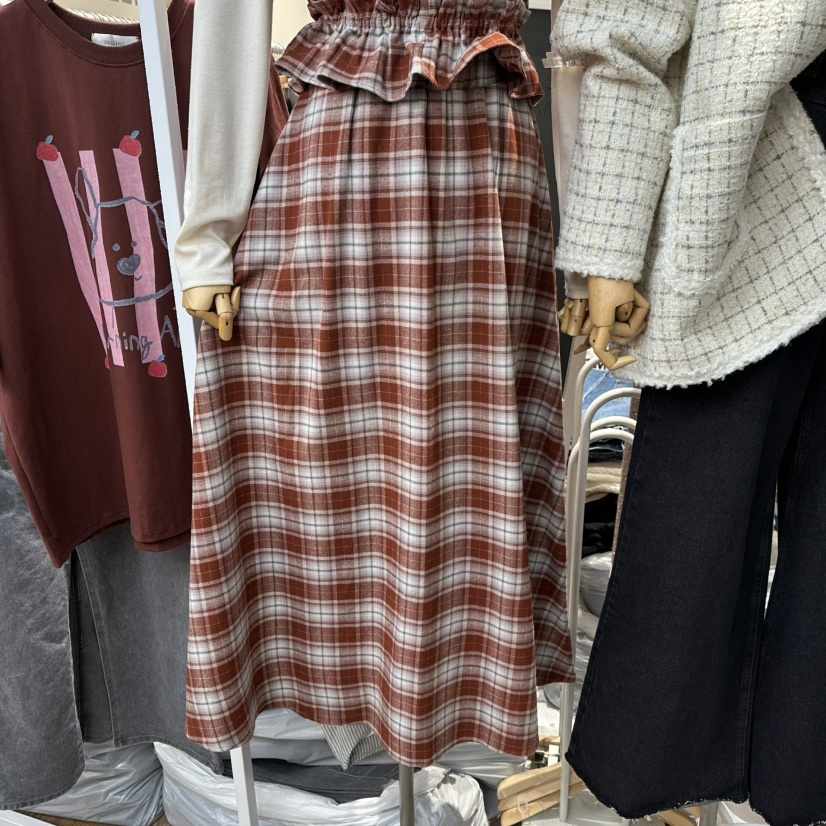 DELLING韓國代購㊣女裝新款推薦休閑25秋冬人氣時尚熱賣長裙DELLING長裙