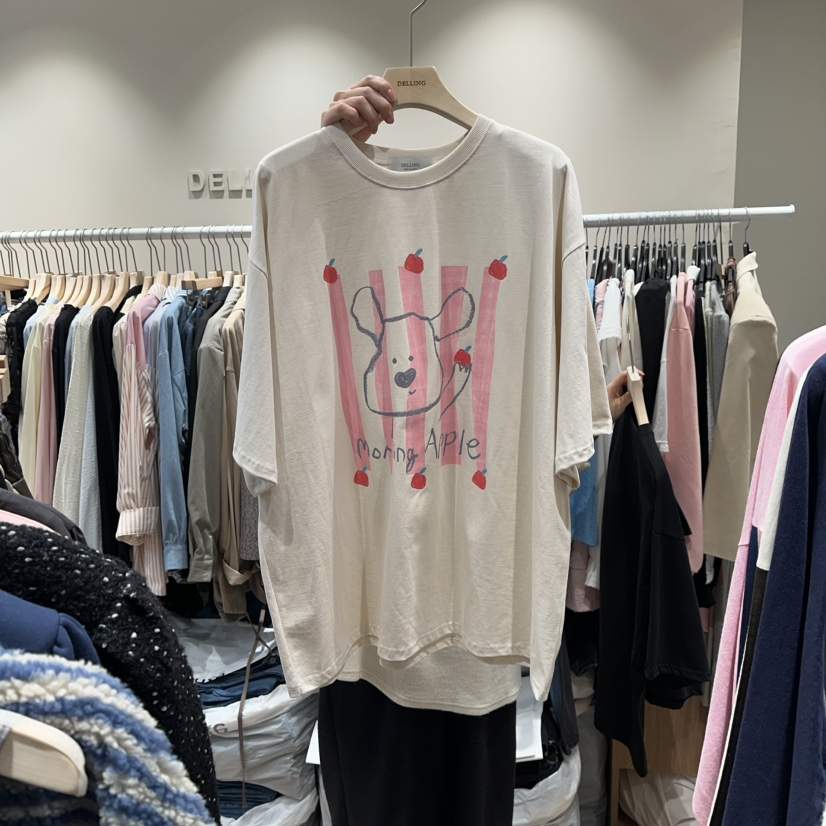 DELLING韓國代購㊣女裝新款休閑人氣真品職業25秋冬熱賣T恤DELLINGT恤