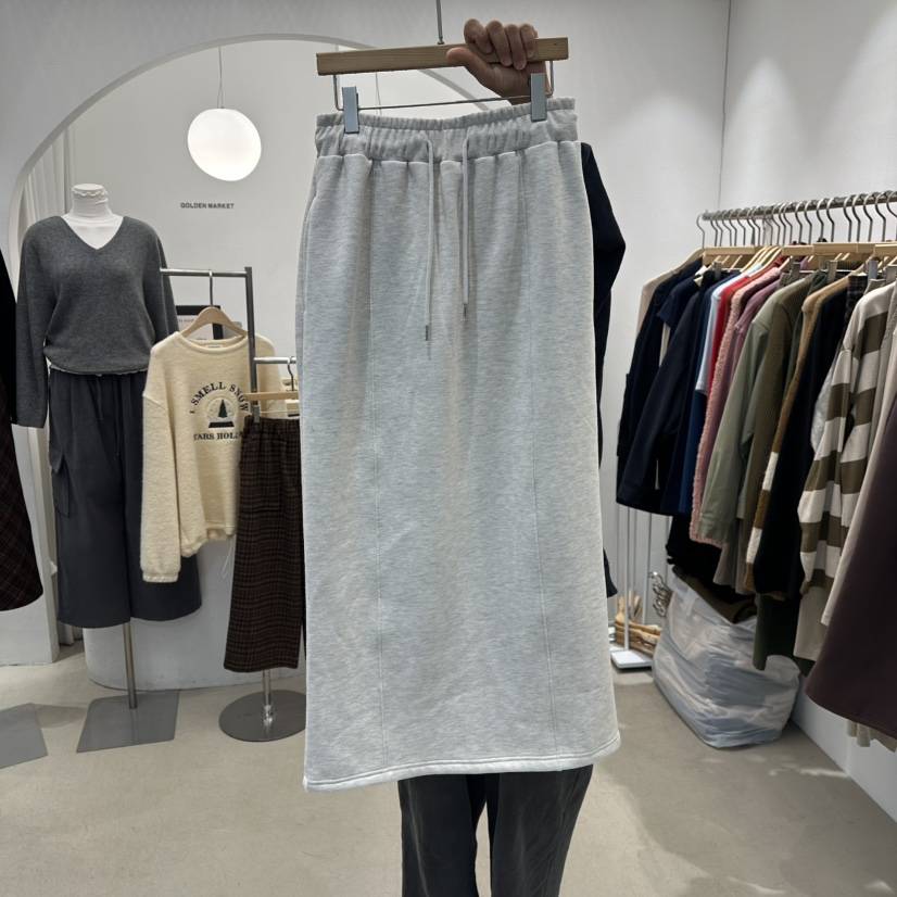 GOLDEN MARKET韓國代購㊣女士新品25秋冬真品時尚長裙加絨GOLDEN MARKET長裙