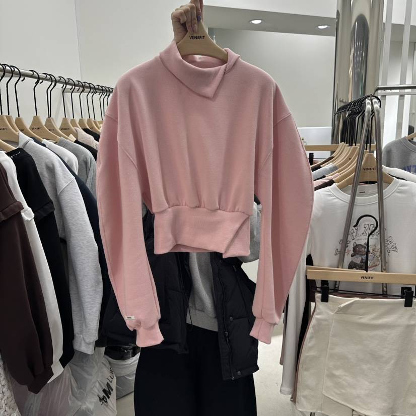 VENEFIT韓國代購㊣女士新品人氣熱賣休閑時尚推薦衛衣加絨高領VENEFIT/JENNIE衛衣