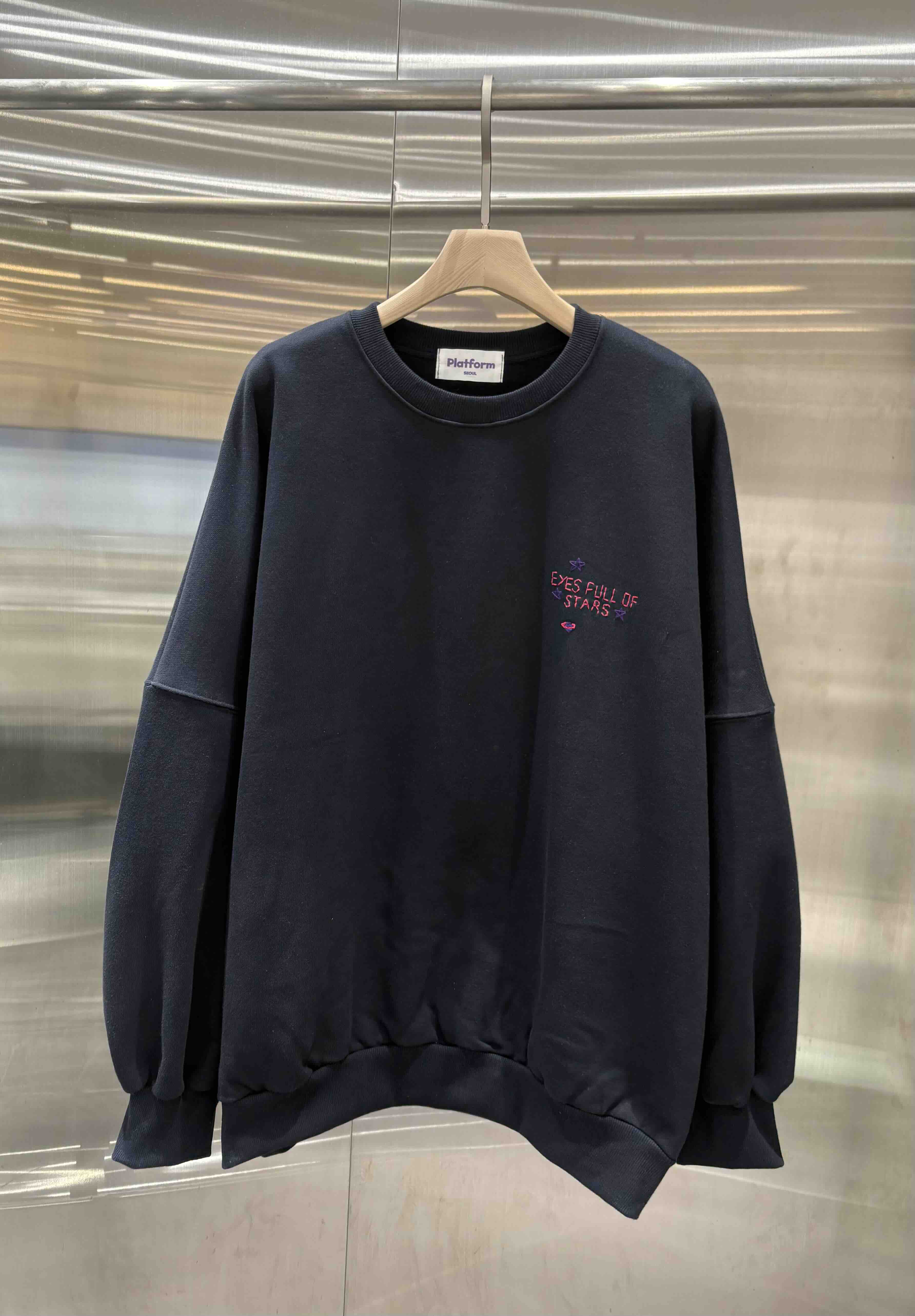 PLATFORM-L東大門㊣實拍女裝新品時尚推薦25秋冬衛衣手工刺繡PLATFORM衛衣