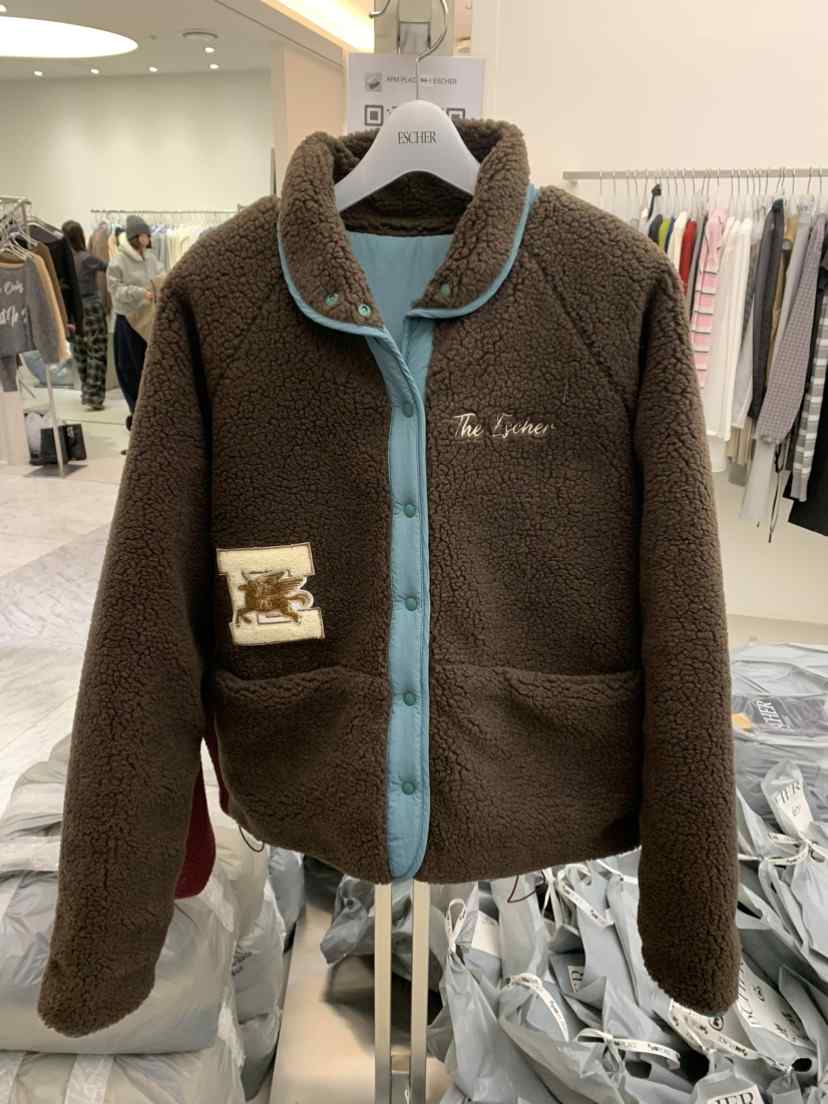 ESCHER韓國代購㊣女裝新款熱賣真品推薦25秋冬休閑時尚夾克ESCHER夾克