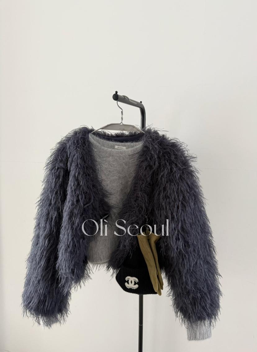 OLI SEOUL東大門㊣實拍女士新款25秋冬時尚熱賣人氣短款大衣OLI SEOUL短款大衣