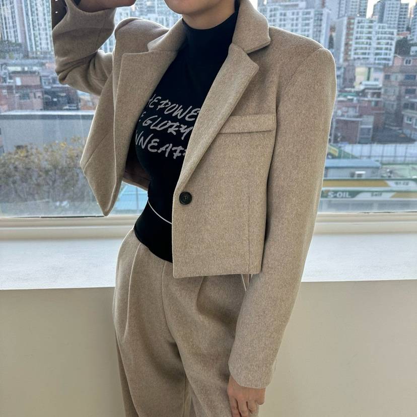 SOUIT韓國直郵㊣女裝新品推薦職業休閑真品25秋冬時尚熱賣夾克SOUIT by mabel-L夾克