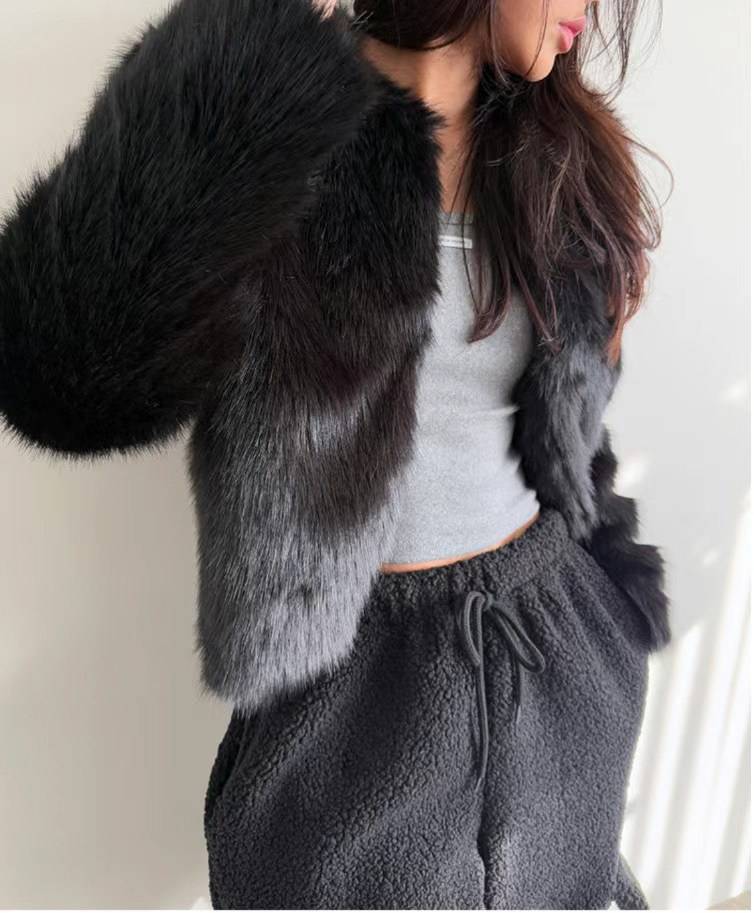 SOUIT東大門㊣代購女士新款25秋冬休閑時尚推薦短款大衣皮草SOUIT by mabel-L短款大衣