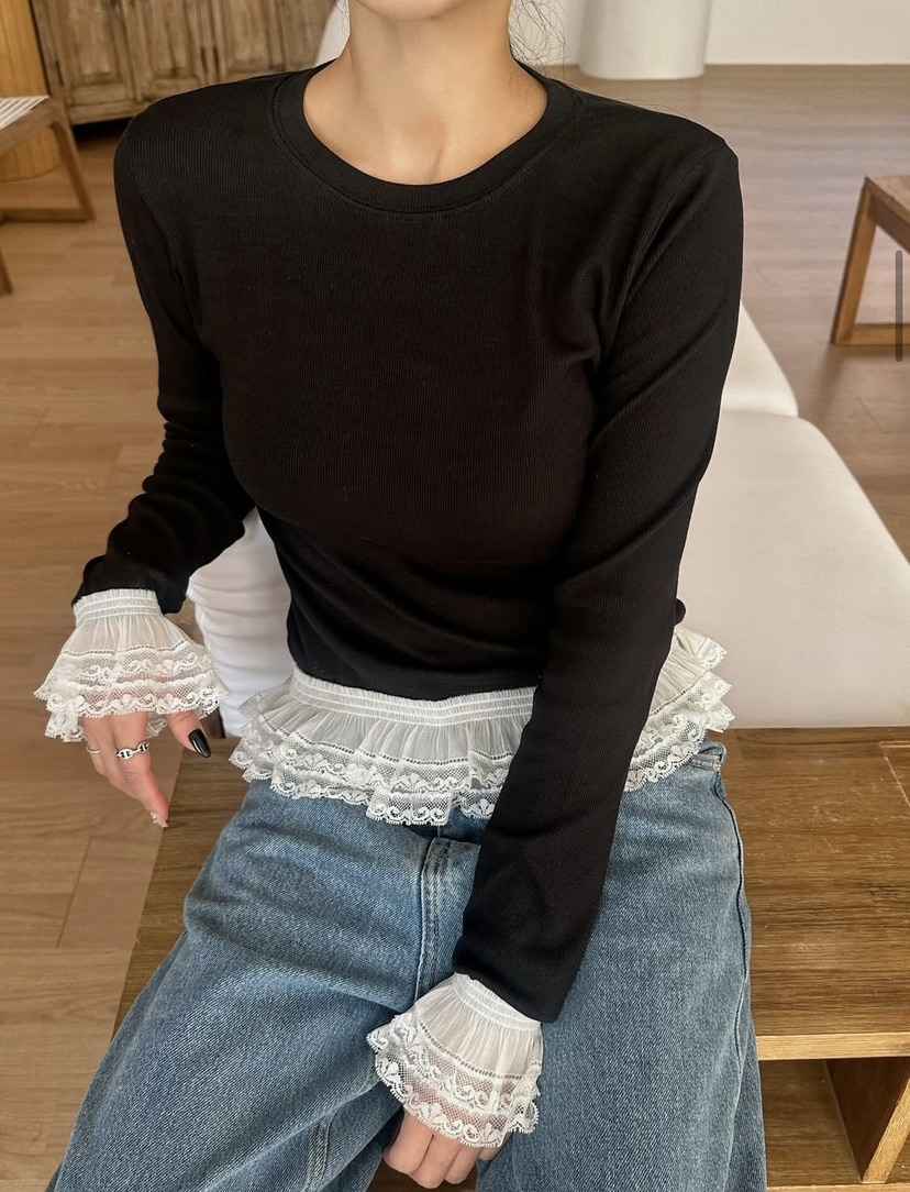 BYRING東大門㊣實拍女裝新款休閑人氣熱賣時尚25秋冬長袖T恤BYRING長袖T恤