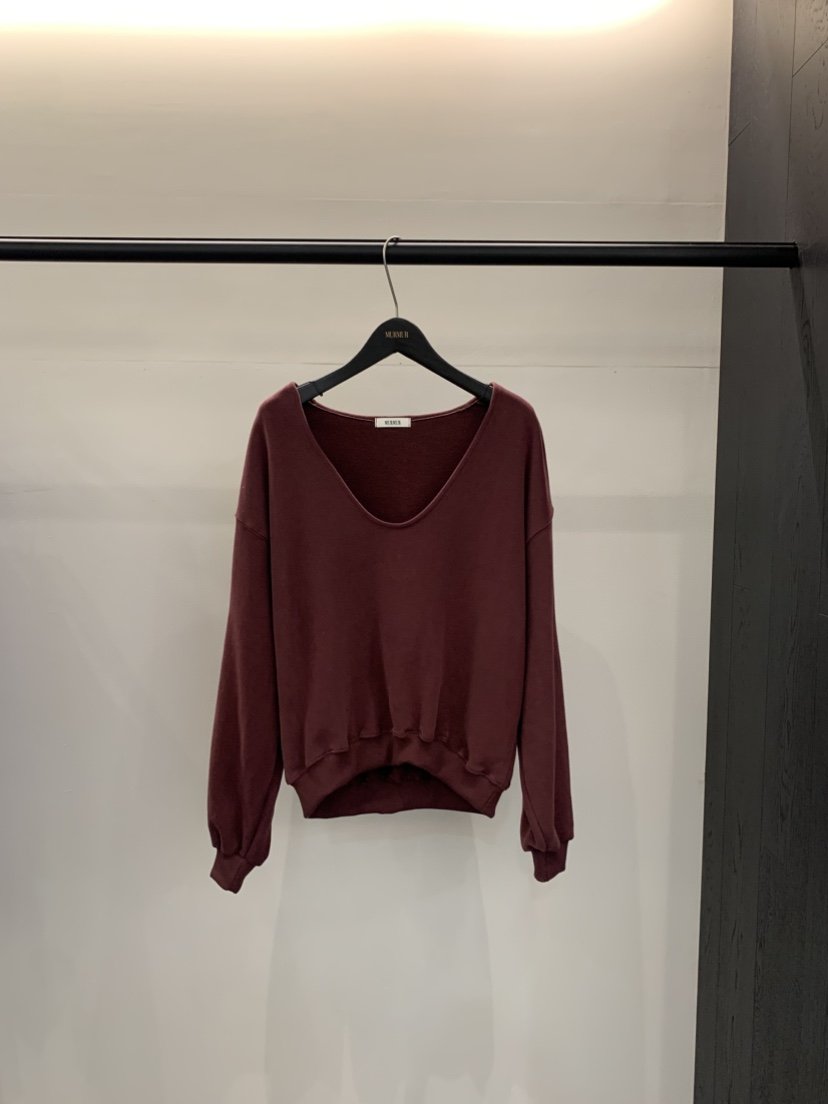 MURMUR東大門㊣實拍女士新品職業25秋冬時尚熱賣推薦衛衣V領MURMUR衛衣