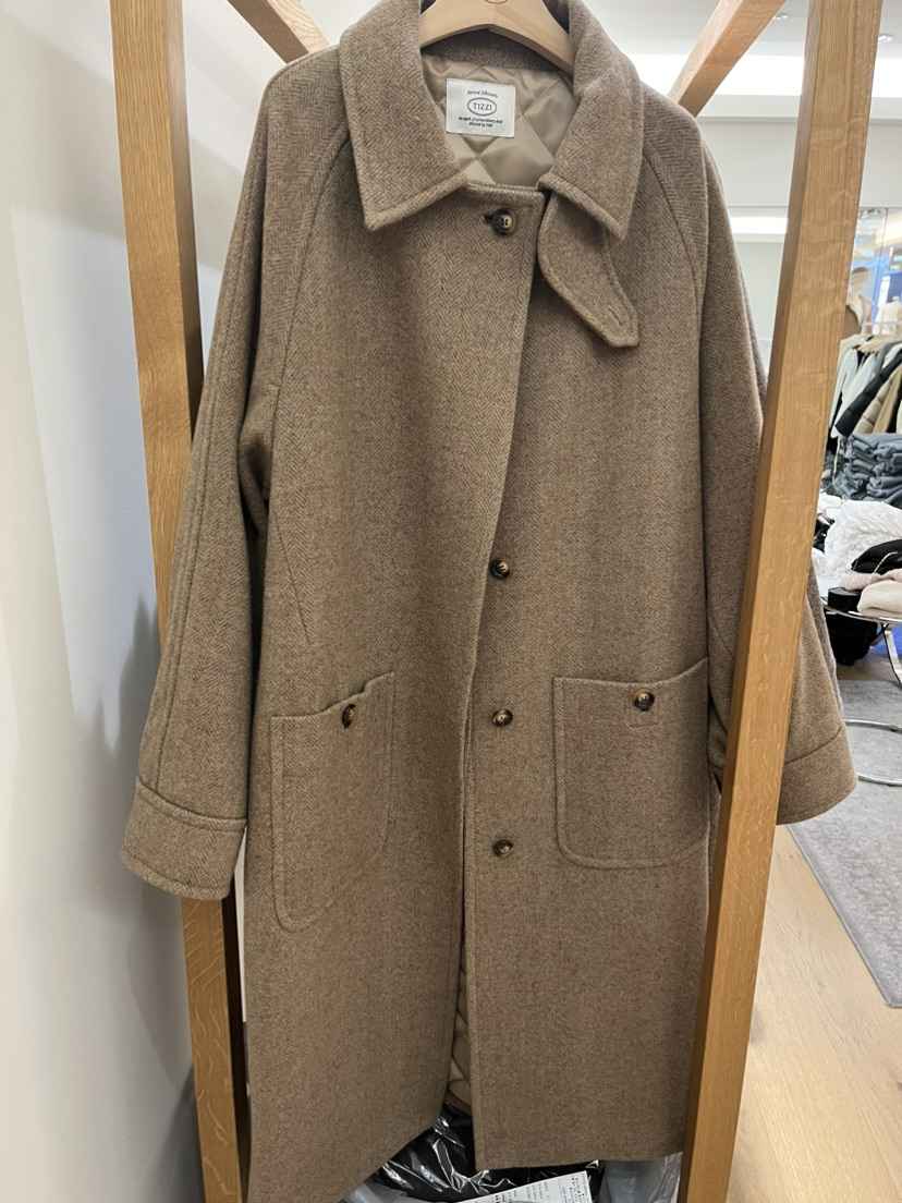 TIZZI韓國代購㊣女士新款推薦休閑25秋冬熱賣中長款大衣羊毛TIZZI中長款大衣