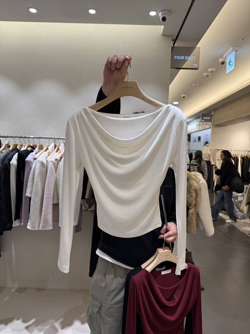 FOUREIGHT韓國直郵㊣女裝新款職業25秋冬休閑人氣推薦長袖T恤FOUR EIGHT長袖T恤