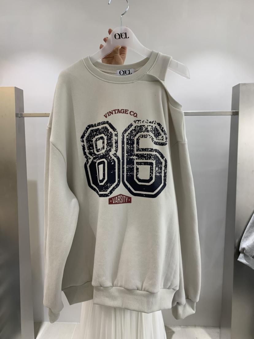 EYEL韓國代購㊣女裝新品25秋冬推薦職業時尚熱賣人氣衛衣加絨EYEL衛衣