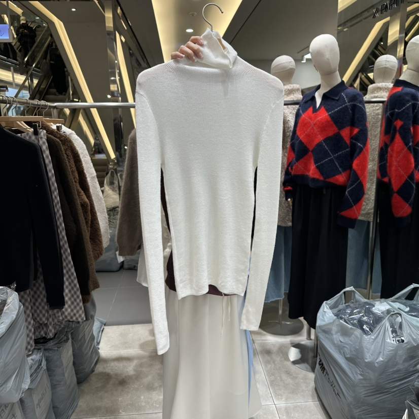 XPARTY韓國直郵㊣女裝新品休閑25秋冬職業時尚熱賣人氣長袖T恤XPARTY長袖T恤