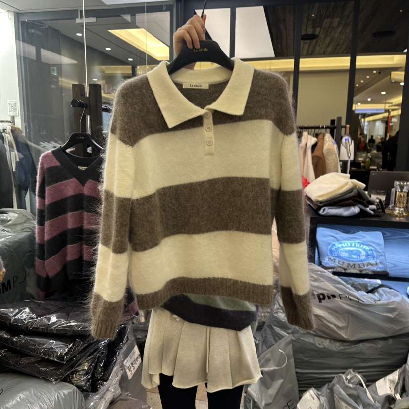 LE ETOILE韓國直郵㊣女士新品人氣職業時尚休閑針織衫馬海毛LE ETOILE針織衫