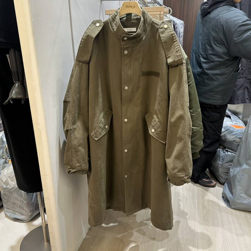 NOON_D韓國直郵㊣女裝新款時尚職業25秋冬人氣休閑中長款大衣NOON_D中長款大衣