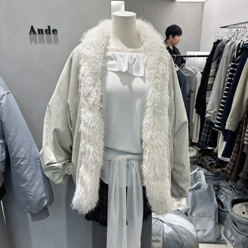 ANDE韓國代購㊣女士新品職業熱賣25秋冬推薦人氣夾克絨面革Ande夾克