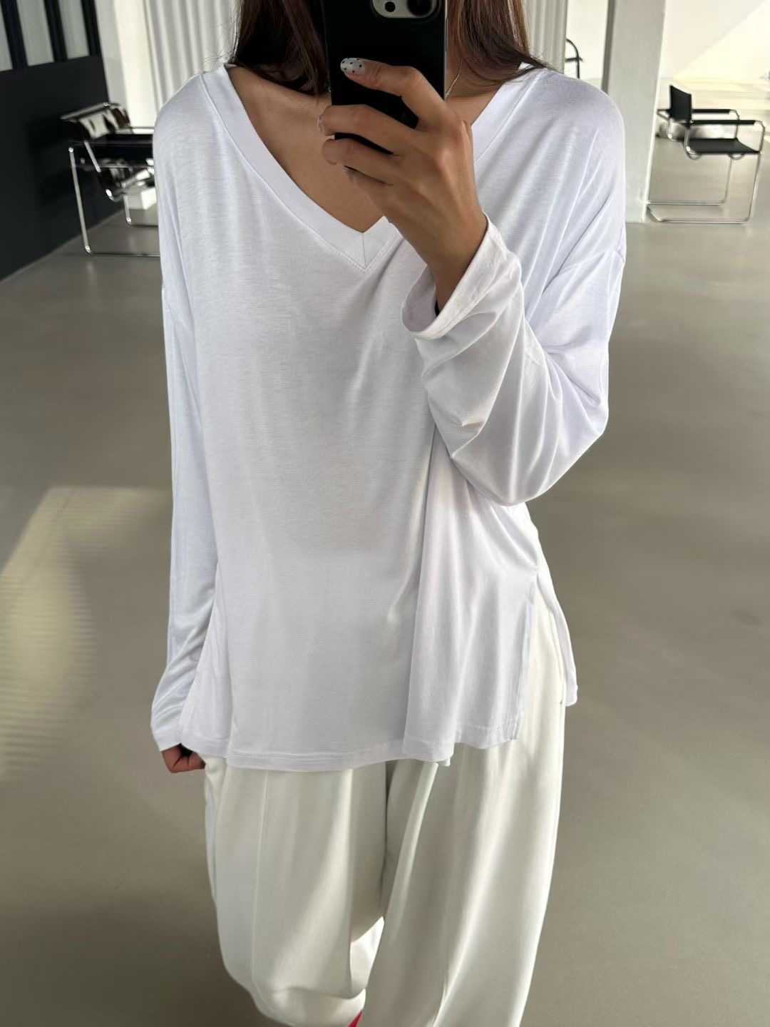 FAVOR韓國代購㊣女裝新款時尚推薦人氣休閑25秋冬職業長袖T恤ARRICCHISI長袖T恤