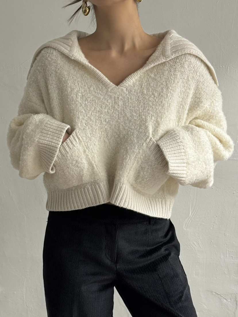 LOWBURN韓國直郵㊣女士新品時尚25秋冬休閑熱賣針織衫口袋開衫LOWBURN針織衫