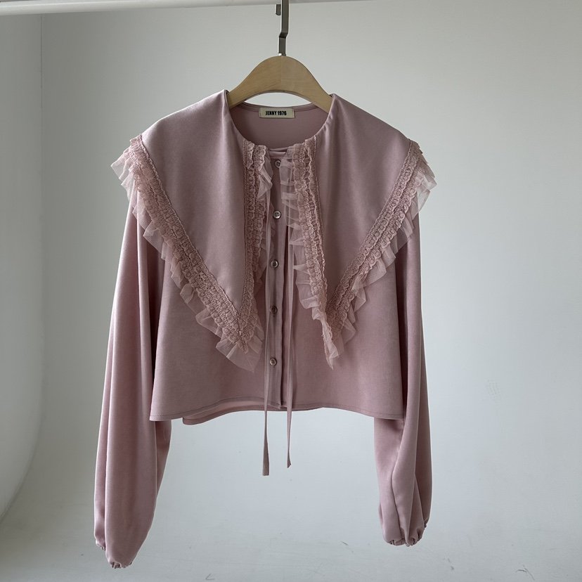 JENNY 1976東大門㊣代購女裝新款熱賣休閑職業時尚襯衫蕾絲衫JENNY 1976襯衫/蕾絲衫