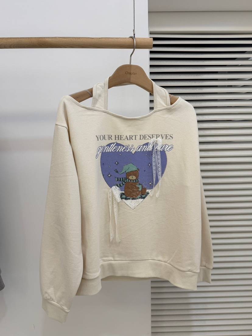 BY CHAPTER韓國代購㊣女裝新款熱賣人氣時尚休閑衛衣假兩件BY Chapter衛衣