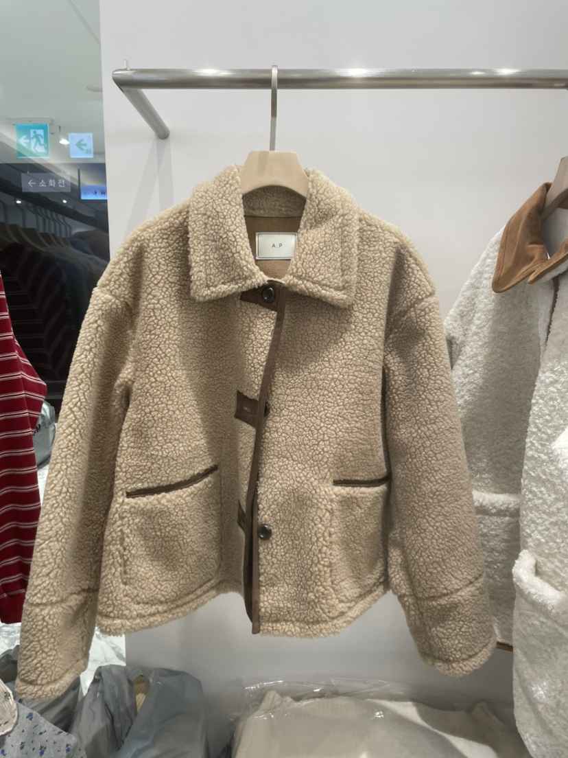 A P-STUDIO東大門㊣代購女裝新款休閑人氣25秋冬短款大衣A P-STUDIO短款大衣