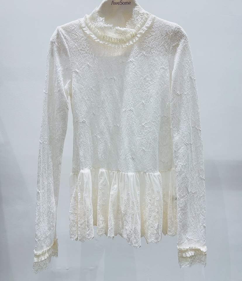 AWESOME-P東大門㊣直郵女裝新品熱賣人氣休閑推薦襯衫蕾絲衫AWESOME-P襯衫/蕾絲衫