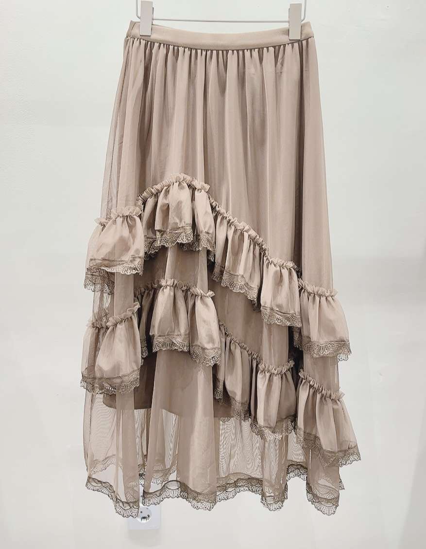 AWESOME-P東大門㊣代購女裝新品推薦人氣25秋冬休閑長裙雪紡AWESOME-P長裙