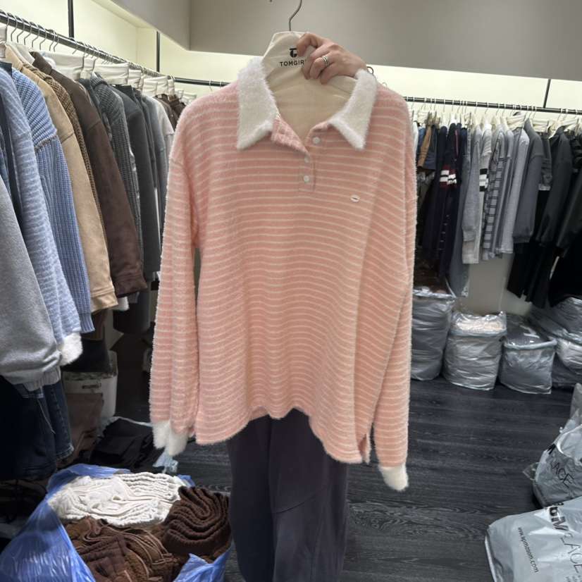 TOMGIRL韓國直郵㊣女士新品休閑熱賣25秋冬職業針織衫安哥拉TOMGIRL針織衫