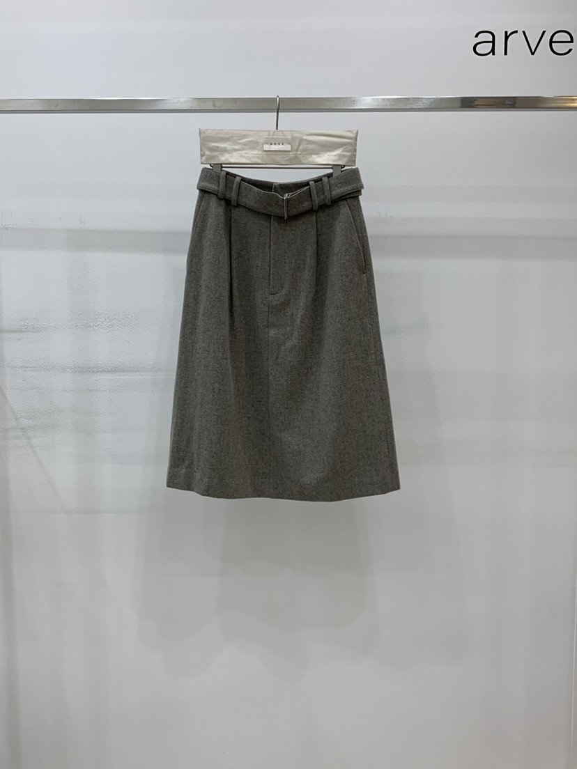 ARVE韓國代購㊣女裝新款推薦職業熱賣休閑半身裙中短裙含腰帶ARVE半身裙/中短裙