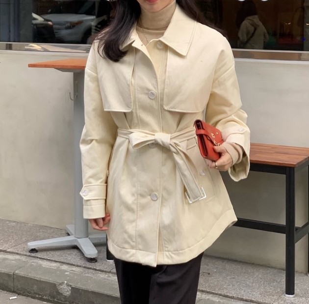 AWESOME-L東大門㊣直郵女裝新品25秋冬夾克含腰帶皮革羊皮AWESOME-L夾克