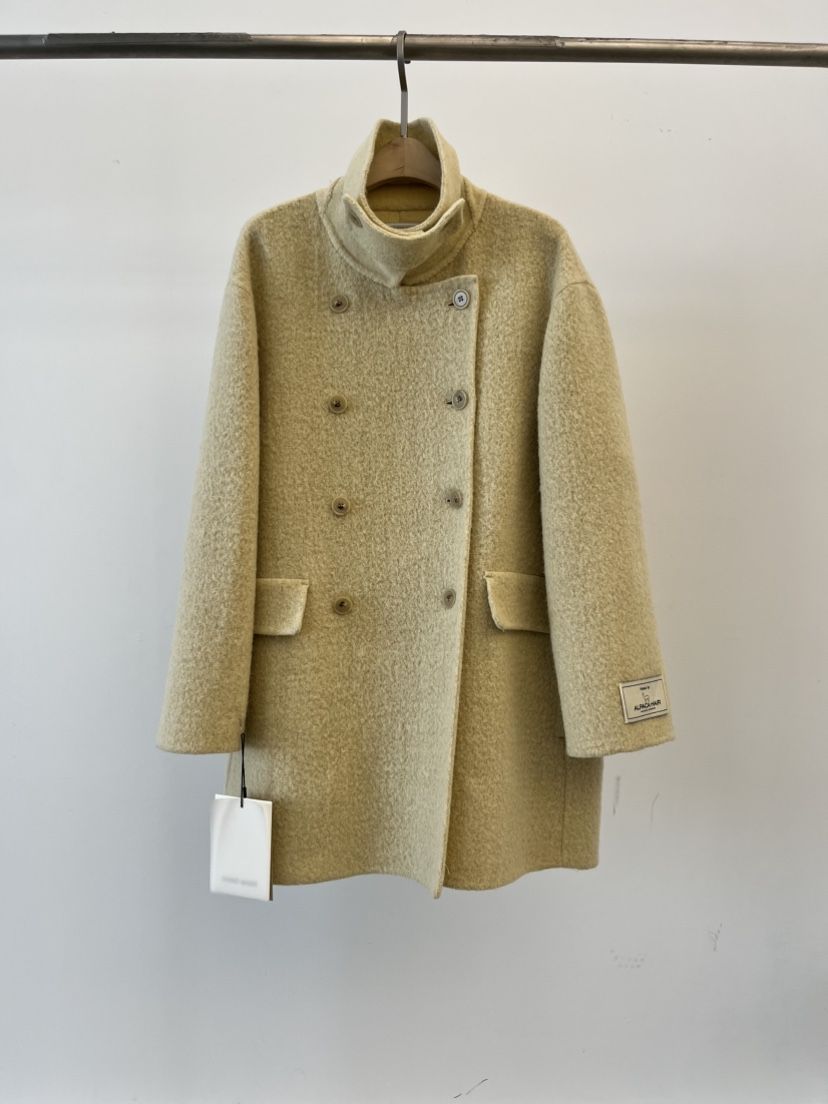 DARAK韓國直郵㊣女裝新款熱賣休閑人氣推薦25秋冬中長款大衣羊駝DARAK中長款大衣