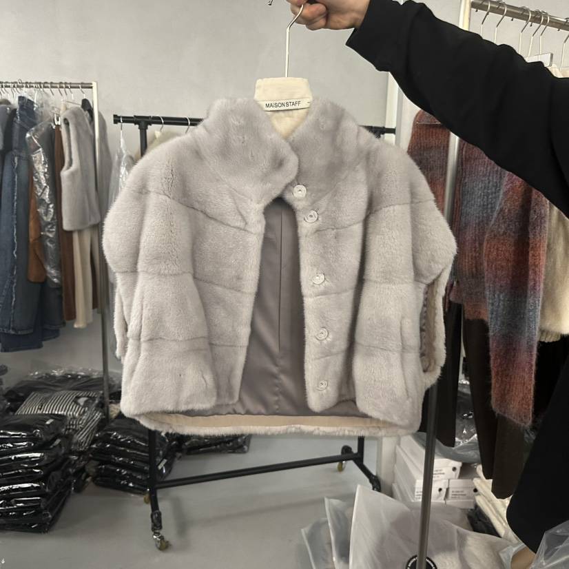 DOUBLE STANDARD/LE SMOKING/MAISONSTAFF東大門㊣代購女裝新款人氣馬甲貂皮MAISONSTAFF馬甲