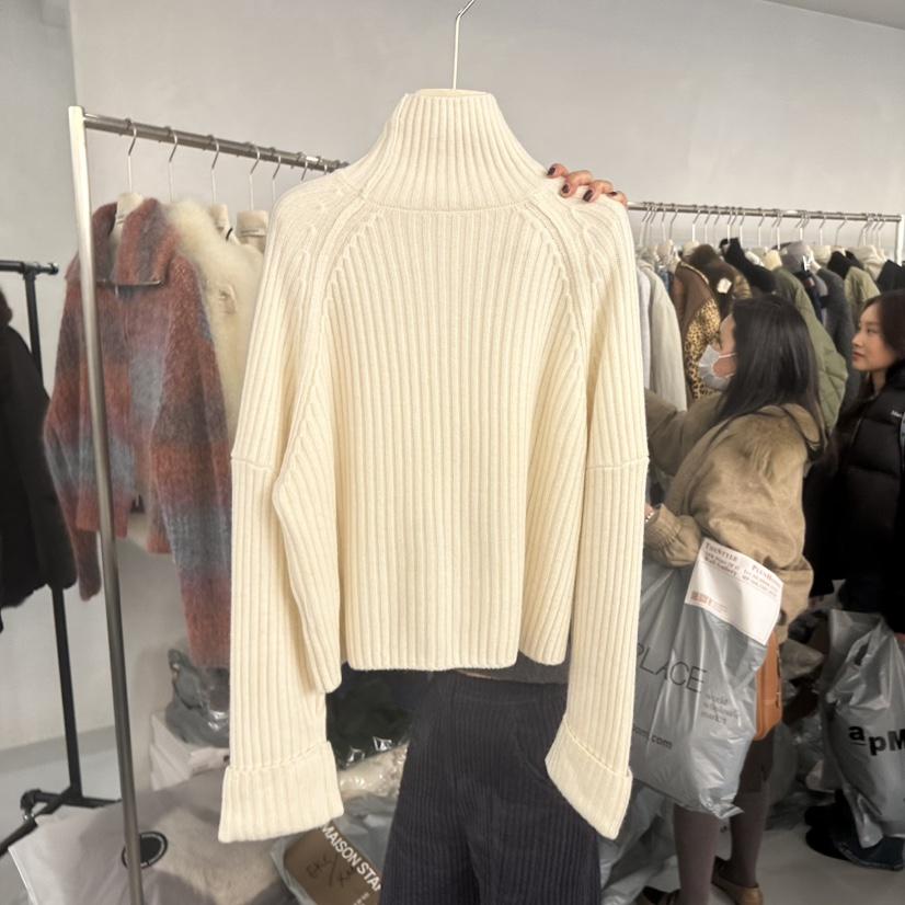 DOUBLE STANDARD/LE SMOKING/MAISONSTAFF東大門㊣實拍女士新品時尚針織衫羊毛高領MAISONSTAFF針織衫