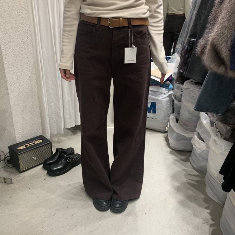 SSEMIENNE東大門㊣代購女士新品休閑職業牛仔褲不含腰帶羊毛SSENIQUE牛仔褲